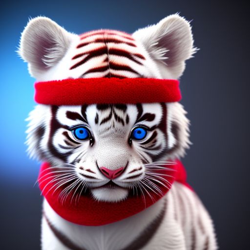 White Tiger With Red Eyes