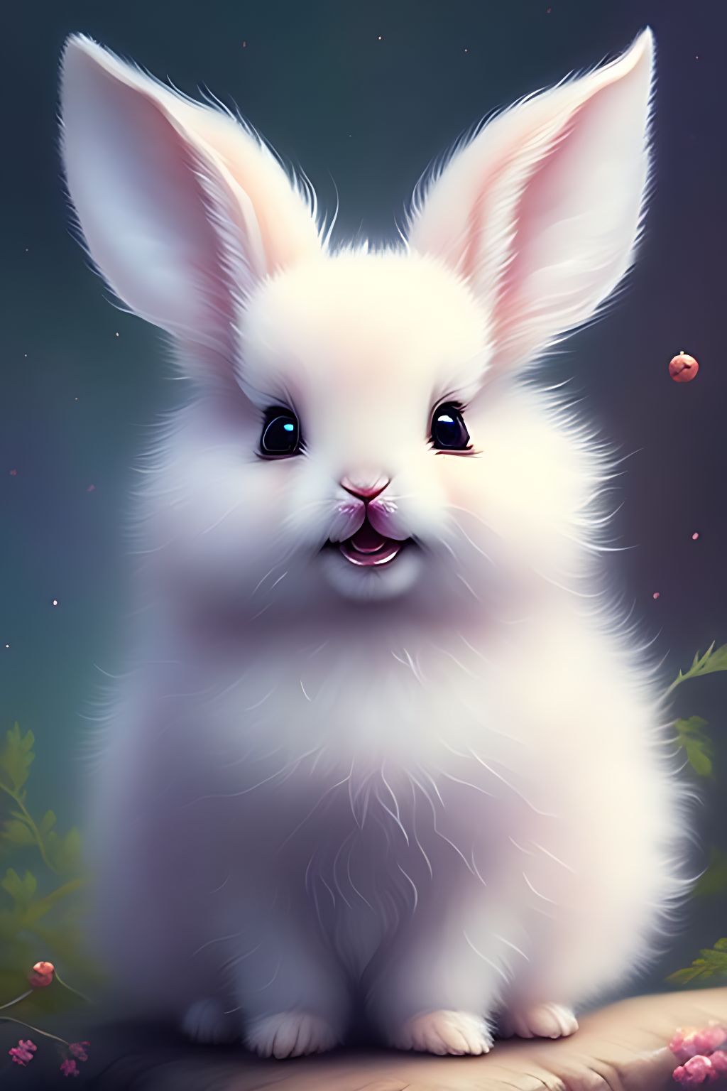 cute fluffy baby bunny