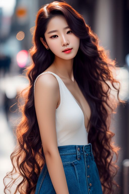 Korean long outlet straight hair