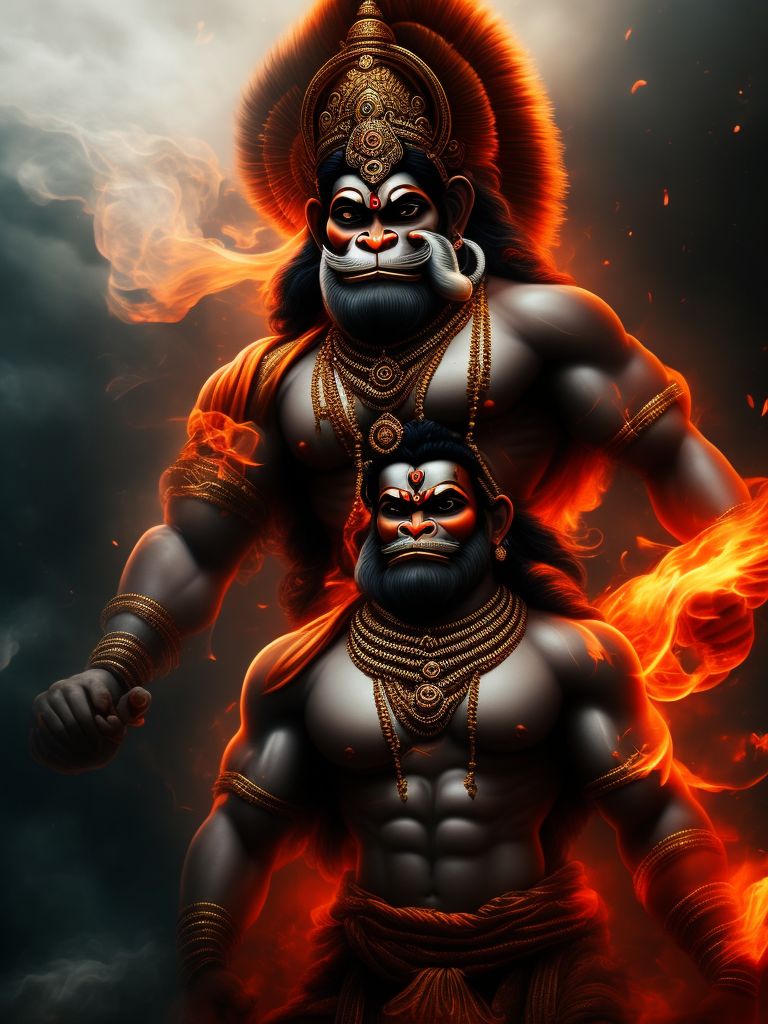 Lord Hanuman With Ram