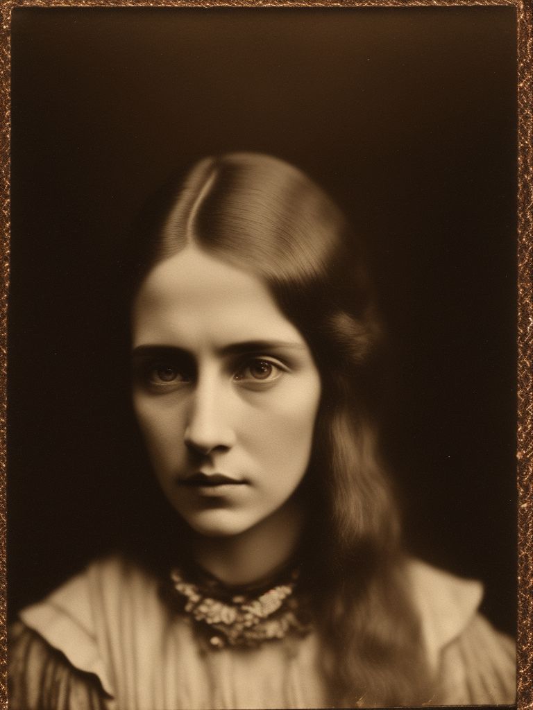 Mikeelf: Renaissance Style Portrait Of One Emotionless Person .  Hyperdetailed, 4K, Photorealistic. 3/4 Portrait Looking Directly Into The  Camera Lense. Vintage Photography, Grainy 35Mm Film Stock, Sepia, Grainy,  Polaroid, Creepy