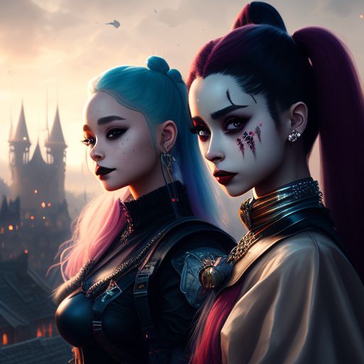 quaint-goose341: Ariana Grande and Harley Quinn have a gothic faceoff