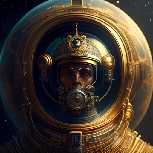 Humble Crane Epic Portrait Of Victorian Astronaut Steampunk Retro