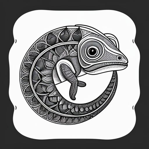 chameleon tattoo tribal