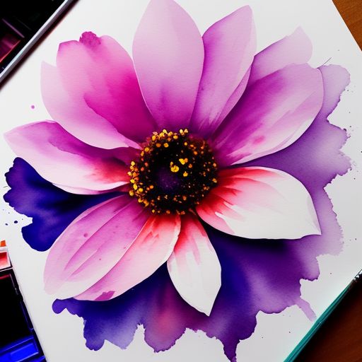 tricky-duck991: This is a creation of a watercolor flower