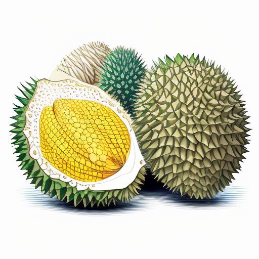 durian fruit drawing