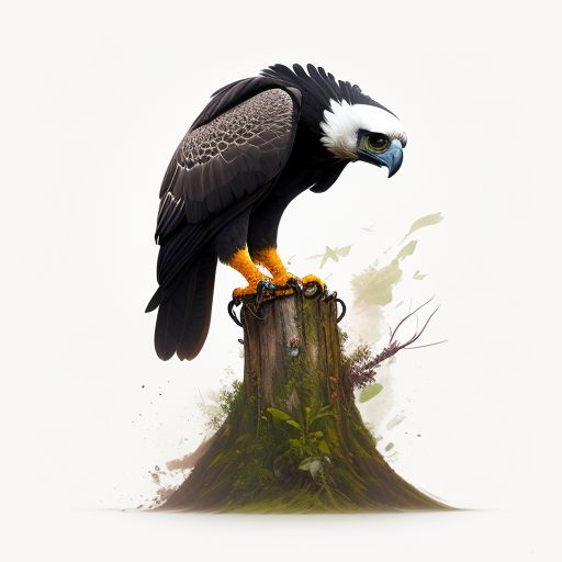 This digital drawing of an eagle-harpy eagle is a tribute to the majesty of  the