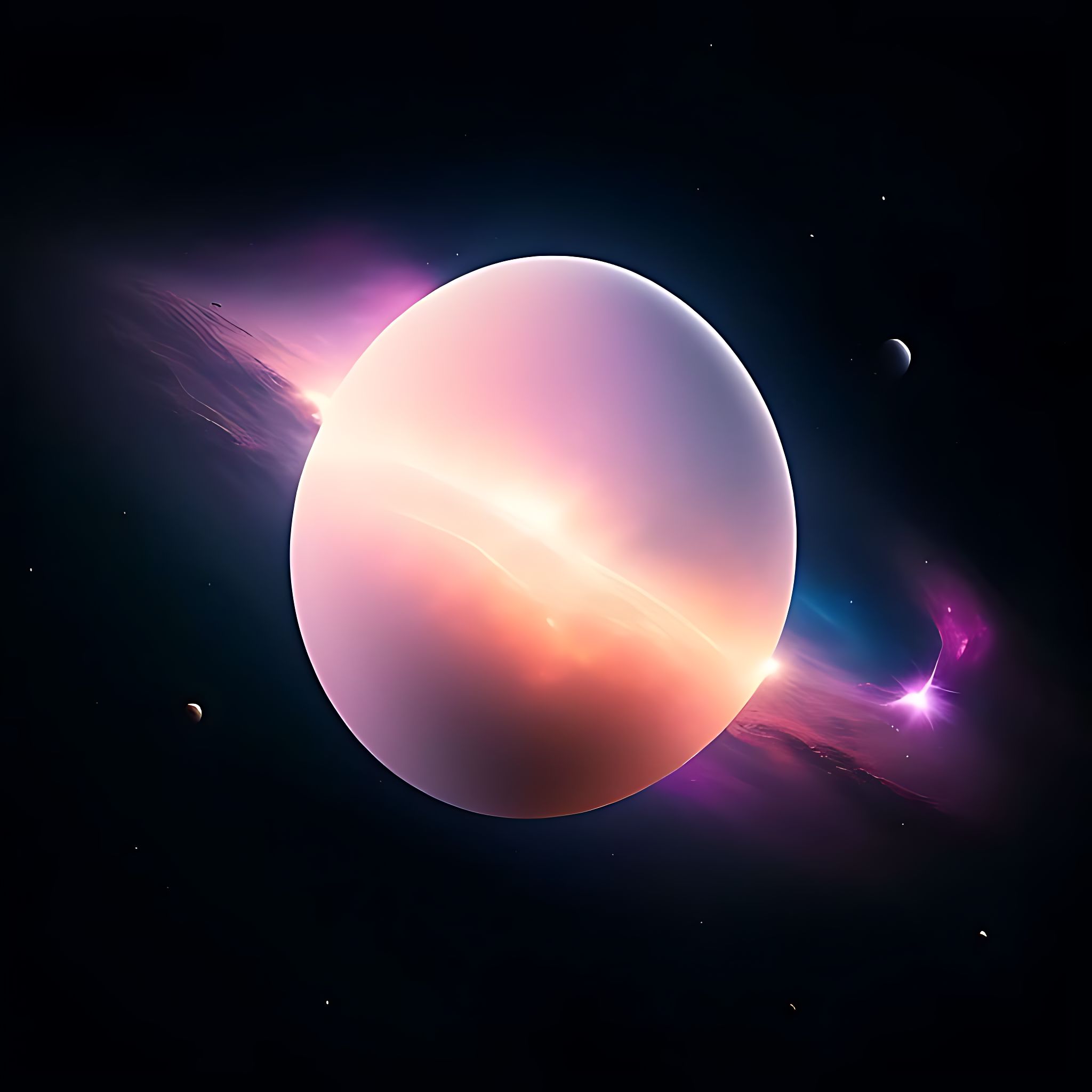 curvy-wren692: planet earth, shaped like egg, in space, nebula