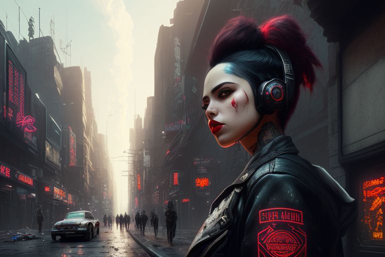 Girl Wearing Headphones Cyberpunk Wallpapers - Girl Wallpapers