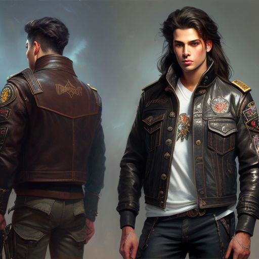 (((reference sheet))), (((full body))), ((((boots)))), ((show the boots)), ((Men's Cargo Pants)), ((((young man)))), 18 years old, long hair hair stuck undercute hairstyle, dressed in a denim jacket and jeans, dirty clothes, front view, perfect face, fine details, realistic shaded. League of legends. realistic shaded lighting by Ilya Kuvshinov Giuseppe Dangelico Pino and Michael Garmash and Rob Rey, IAMAG premiere, WLOP matte print,  masterpiece