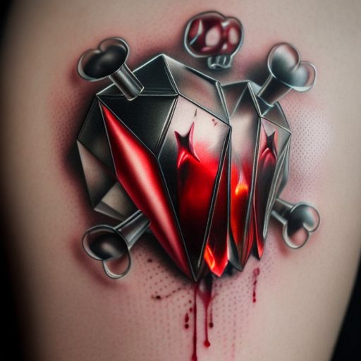 heart realistic tattoo