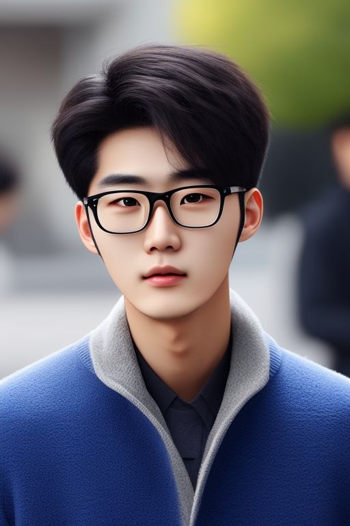 Korean best sale male glasses