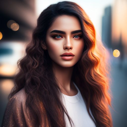 ajartoad80 Hyperrealistic portrait of a young woman with long wild