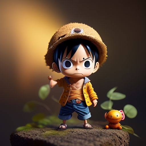 purpleduck816 Luffy one piece as a baby, full body.