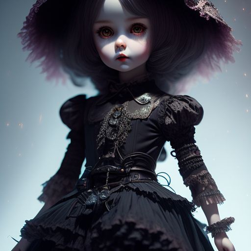 cheeryheron677 A Creepy Dolllike Young Girl wearing a frilly but