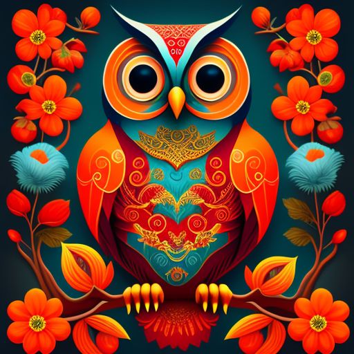 colorful owls wallpaper