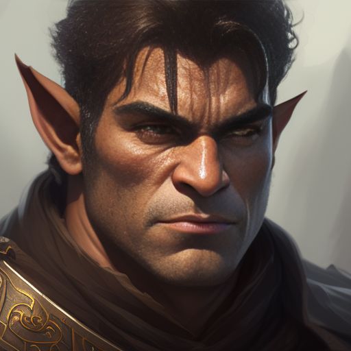 knotty-kudu890: half orc male, paladin, handsome, brown eyes, wielding ...