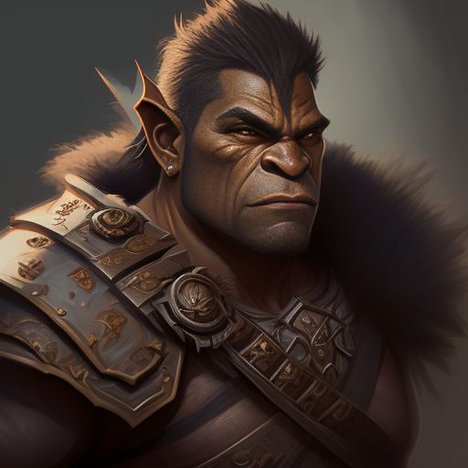 knotty-kudu890: orc male, paladin, handsome, brown eyes, wielding a maul