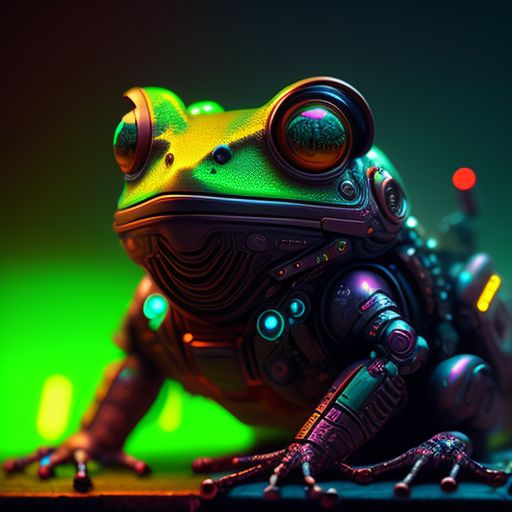 Droopy-bison709: A Cyberpunk Real Frog In Robot Avatar