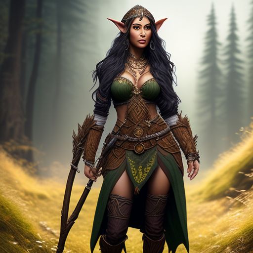 firm-gerbil239: Wood elf druid woman full body