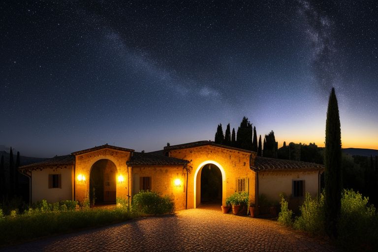 Paulo REALISTIC VISION 1.4 BEST VAE, tuscany a starry night with