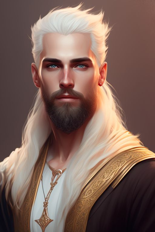 Rural Ram383 White Human Male Blonde Hair Blond Beard And Goatee Reddish Vestments Digital 