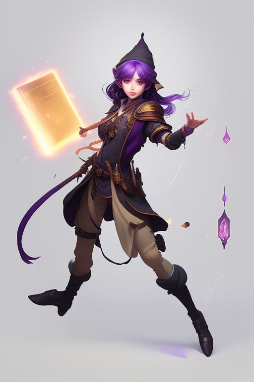Purple Female Wizard