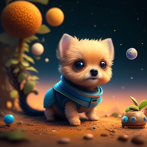 next-bison189: a cute dog with space background
