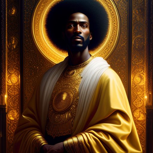 miserly-lion937: Renaissance painting of Black man standing in a ...