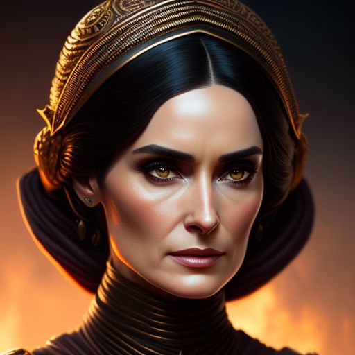 Winona Ryder as Lady Jessica Atreides in Dune, Highly detailed, sci-fi aesthetic, bronze-colored headdress, Sharp focus, Intricate, Digital painting, art by artgerm and greg rutkowski and magali villeneuve.