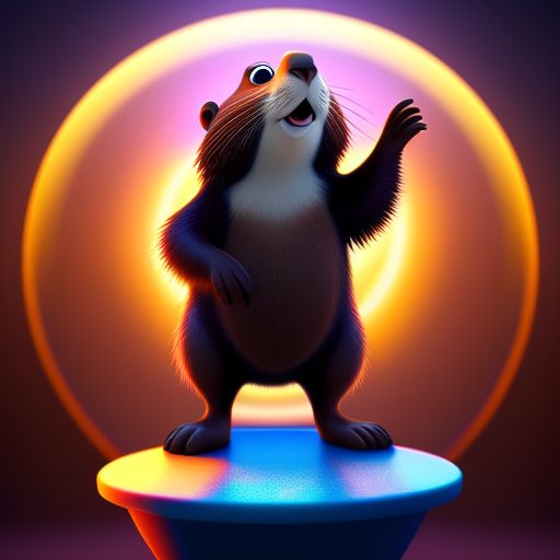 gritprompts: a dancing marmot, cartoon character in pixar style