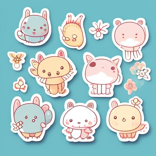 idle-slug600: spring animals theme cute sticker design cute ...