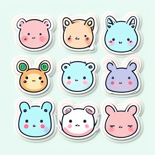 idle-slug600: spring animals theme cute sticker design cute ...