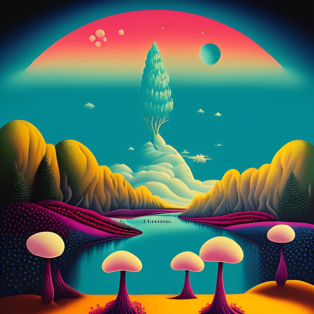 Darkenrahl: Mushrooms, Vibrant And Surreal Worlds, Mysteries Of The 