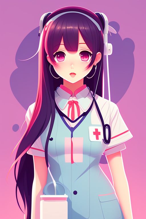 sticky-rail868: Cute anime girl in nurse clothes
