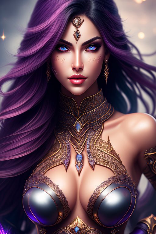 Cris Beautiful Female Night Elf Striking Full Body Pose Bright Eyes 