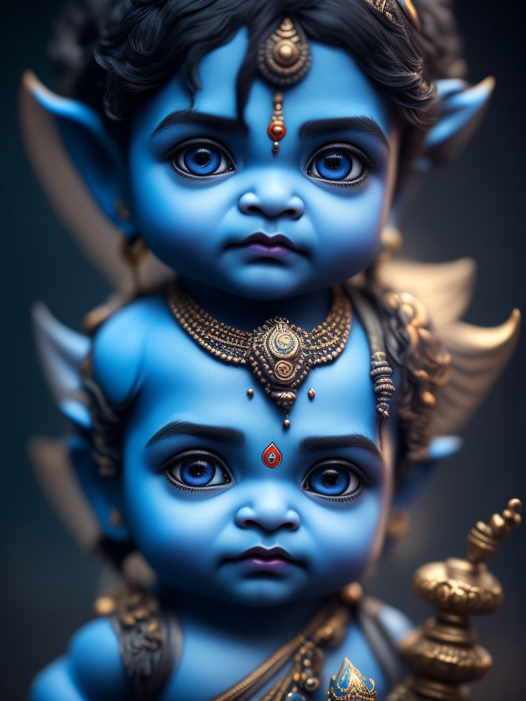 miserly-owl25: Hindu god shiva cute little boy have a blue skin ...