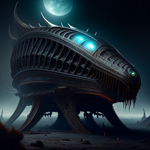 alien spaceship art