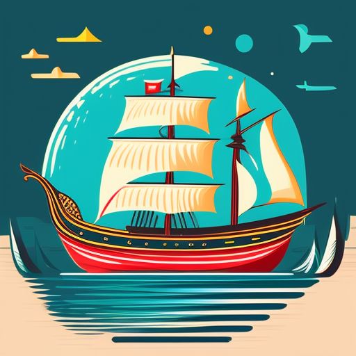featuring bright colors, High contrast, and exaggerated features, Highly detailed, Digital painting, Artstation, trending on instagram, 2d game art, art by roy lichtenstein and andy warhol., a collection of doodles, Icons, overlapping, Simple hand drawn style pirate ship sailing in the ocean
, Simple, Minimalist, Vector art, Cozy