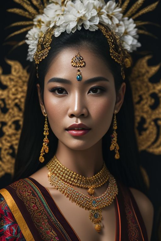 Fedoraxsa A Digital Portrait Of A Realistic And Beautiful Thai Woman By Acharaporn
