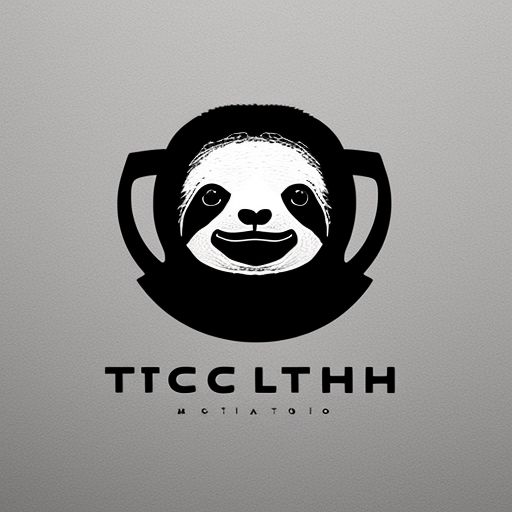 nifty-stork968: logo of a tech art studio featuring a sloth, monotype ...