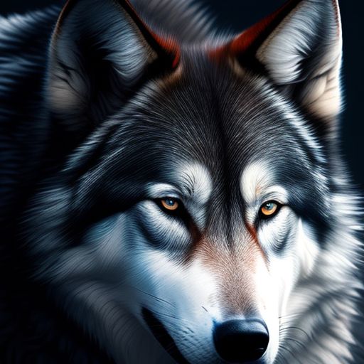 black wolf with blue eyes wallpaper