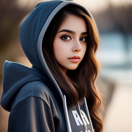 Girl wearing outlet hoodie