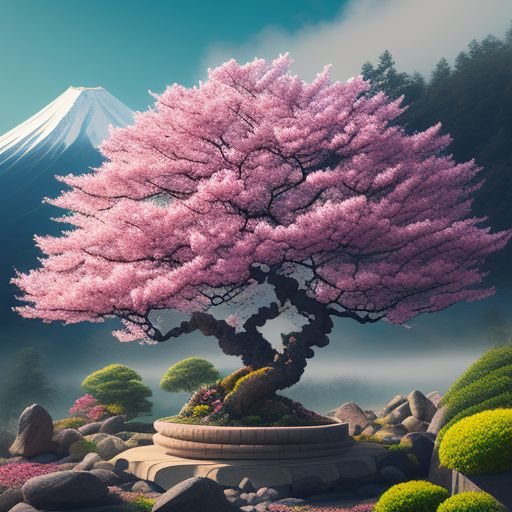 worldlycrow60 Absolutely stunning Bonzai kwanzan cherry blossom tree