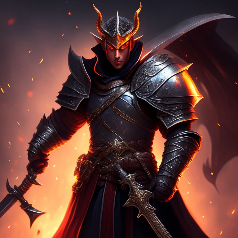 decimal-slug568: tiefling knight