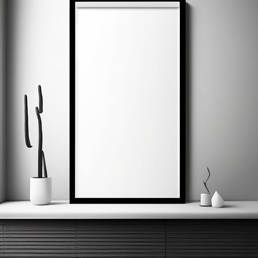 unitedtiger951 blank frame mockup white wallart mockup black