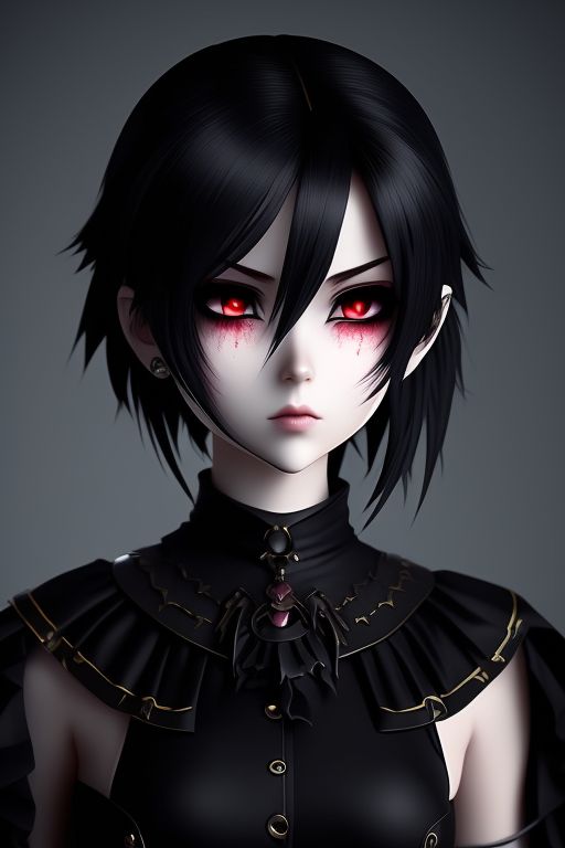 goth anime female characters