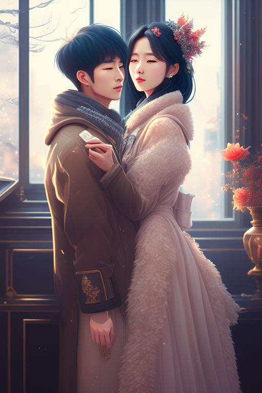 anime winter couple