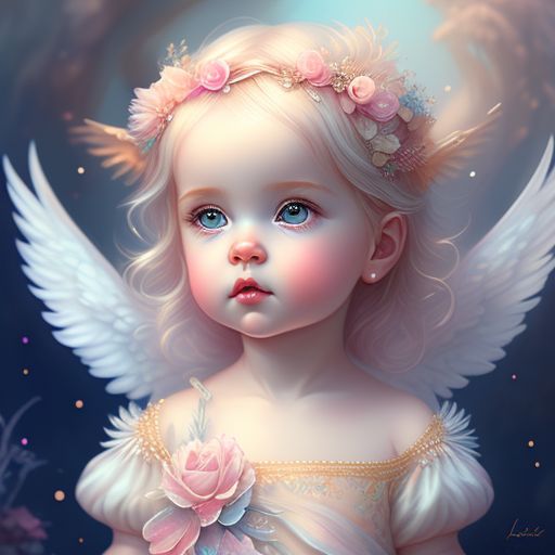 buzzing-frog211: cute realistic baby angel girl