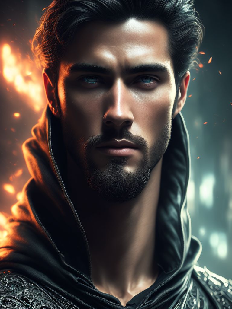 zealous-gaur551: A handsome and cool man with a cyber enchant , 3d ...